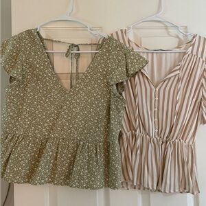 Two Trendy Summery Abercrombie and Fitch Tops